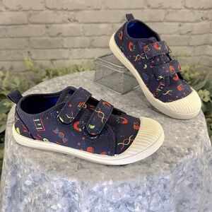 Cat & Jack Science Navy Blue 2-Strap BumpToe Canvas Sneakers Boys 11M💙NWOT💙